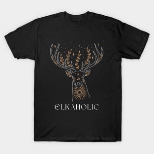 Artistic Elk Elkaholic For Dad Hunter T-Shirt